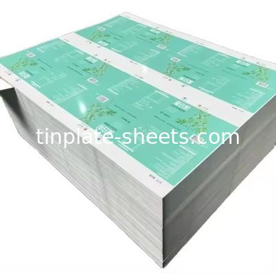 Wysokiej wytrzymałości T3 T4 T5 Drukowana blacha stalowa 512mm-1100mm Szerokość