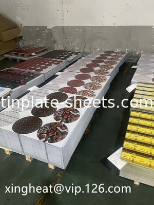 ASTM 624 Standard 4 Color Printed Cans Tinplate 0,15m-0,40mm Grubość T3 T4 T5
