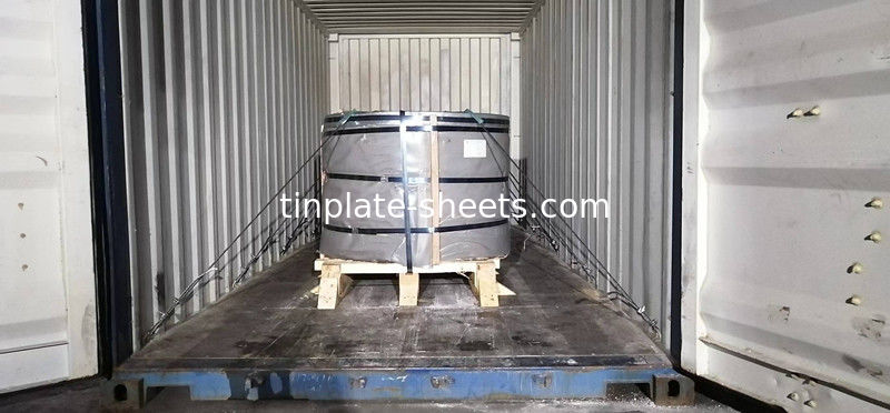 Prime Tinplate Coil 0,15 mm-0,49 mm Grubość 2,8/2,8 2,0/2,0 Cink powłoka T3 T4 T5 Kamienny wykończenie Jasny wykończenie