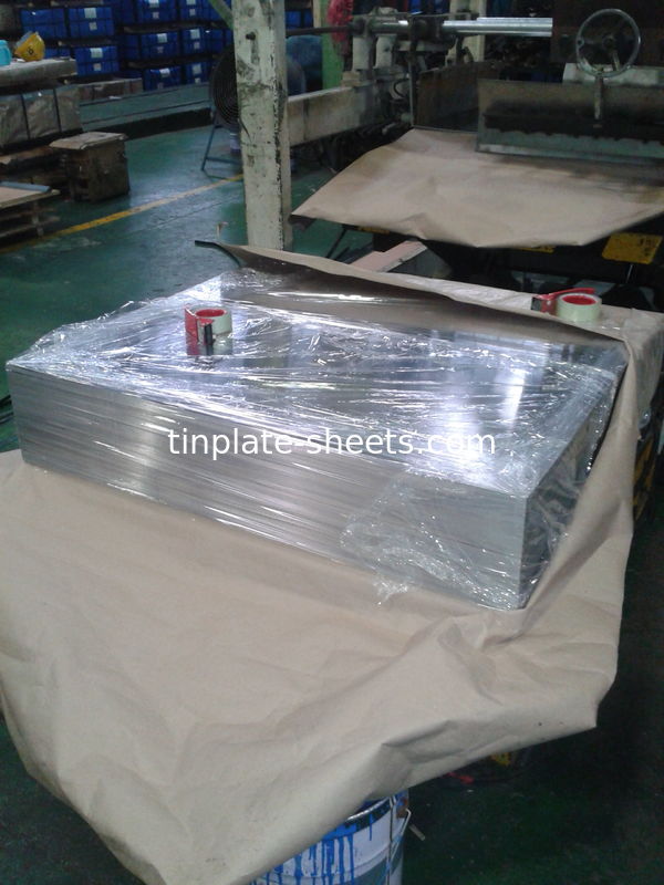 Wysokiej wydajności arkusze z cyny do puszek opakowaniowych 2.8/2.8 powłoka cynowa JIS G3303 Standard T3 DR8 STONE FINISH