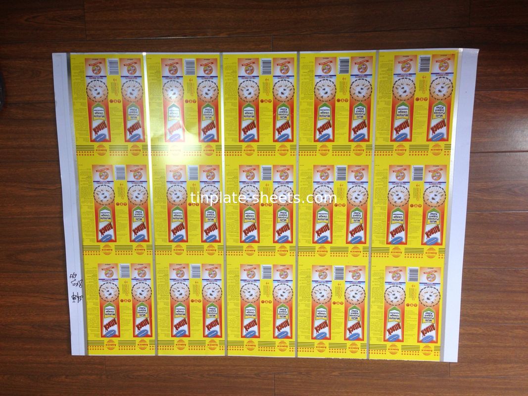 goldvanisFood Grade Printed Tinplate Sheet for food packaging chemiczne puszki 4 kolory 6 kolory